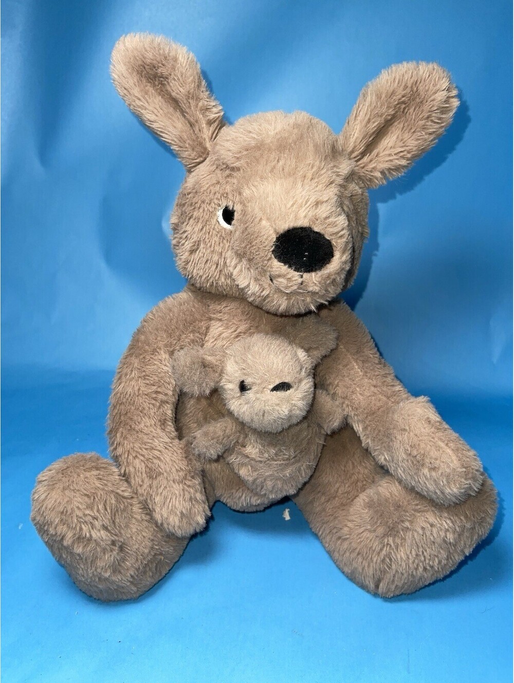 The Bear Factory Mommy Kangaroo & Joey Plush Stuffed Animal 16” Brown